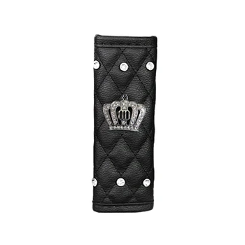 

PU Leather Auto Handbrake Cover Car Hand Brake Protective Handle Cover with Bling Crown