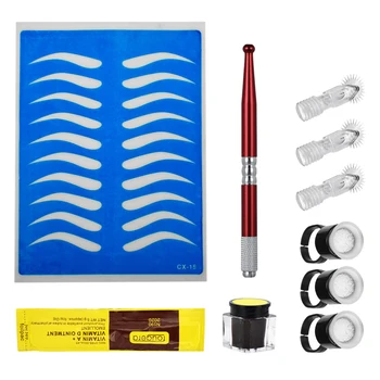 

Manual Microblading Training Kit Eyebrow Exercise Makeup Beauty Red