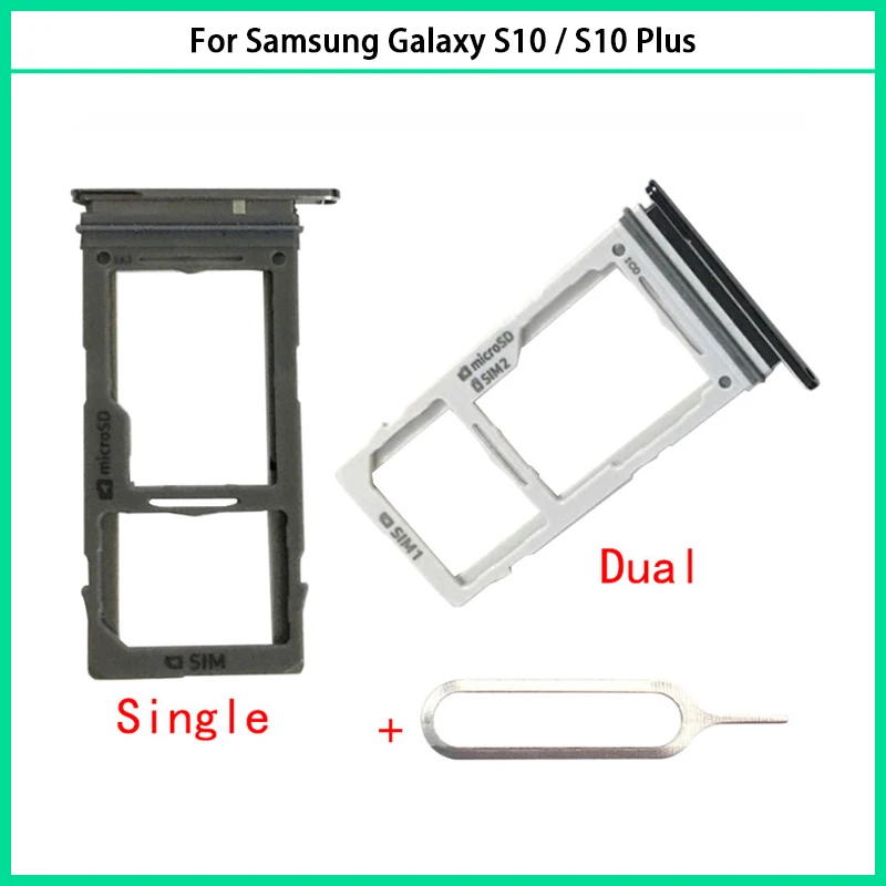 For Samsung Galaxy S10 / Plus Phone SIM Card Tray Adapter Original New Micro SD Holder Replacement | Мобильные телефоны и