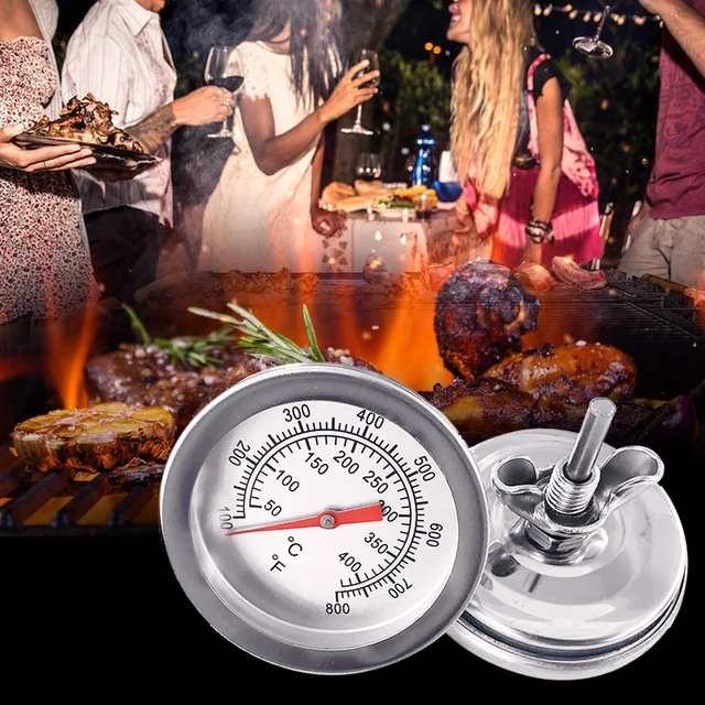 Thermomètres ménagers en acier inoxydable, four, gril, barbecue, jauge de  température pour fumoir en bois, sonde de cuisson des aliments, 50 ℃ ~ 400  ℃ - AliExpress