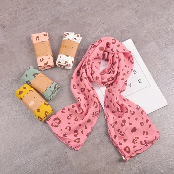 

Autumn Winter Casual Fashion Baby Girl Leopard Scarf Children's Warm Neckerchief