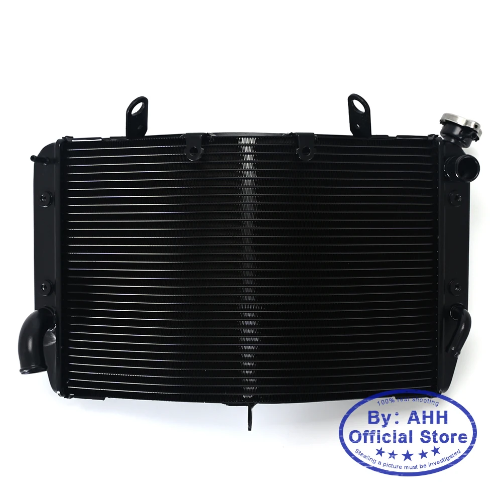 AHH Motorcycle Radiator Cooler Cooling Water Tank For YAMAHA YZF1000 YZFR1 2004 2005 2006 R1 YZF-R1 04 05 06 Aluminum Black