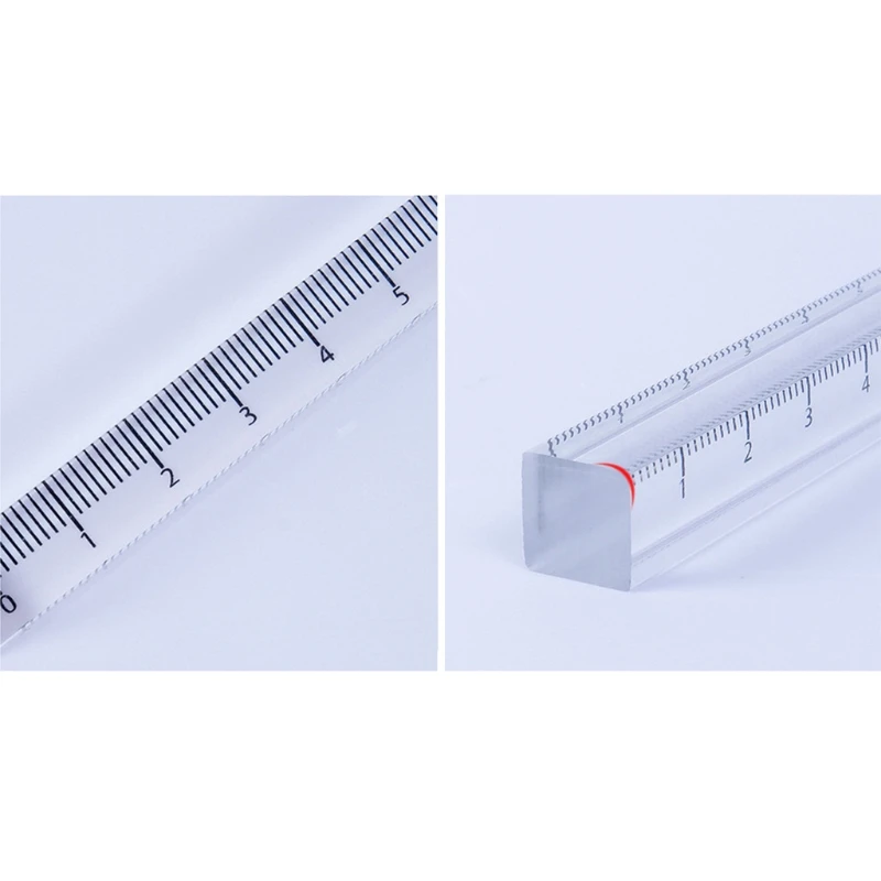 Straight Ruler Plastic Ruler Accurate Mathematics Ruler 1cm Thickness Lightweight Durable for students Draftsman
