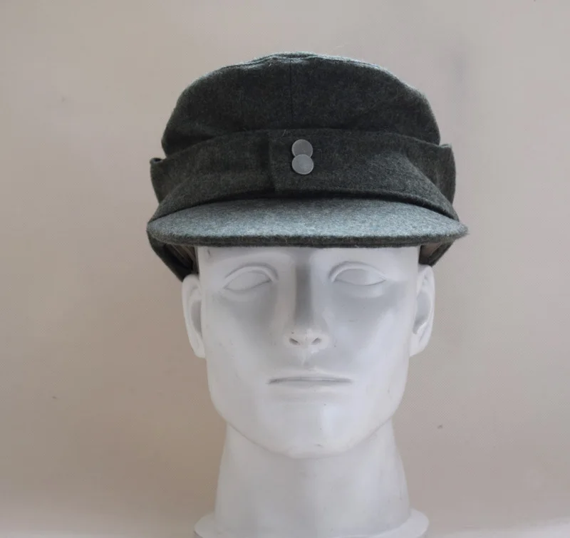 

Military Reenactment WWII German Army Elite EM M43 Summer Panzer Field Cotton Cap Hat Green