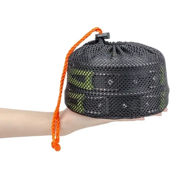 

Portable Outdoor Camping Cookware Non-stick Hiking Picnic Teapot Pot Set Camping Tableware Stove Spoon Fork Knife Kettle set