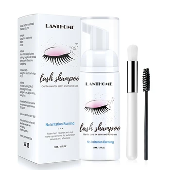 

1pcs Eyelash Extensions Shampoo + Brush No Stimulation Makeup Shampoo Eyelashes Detergent Makeup Remover Accessories Tool