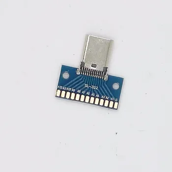 

Double-sided Positive and Negative Plug USB3.1Type C Test Female USB 3.1 Female Connector with PCB Board TYPE-C