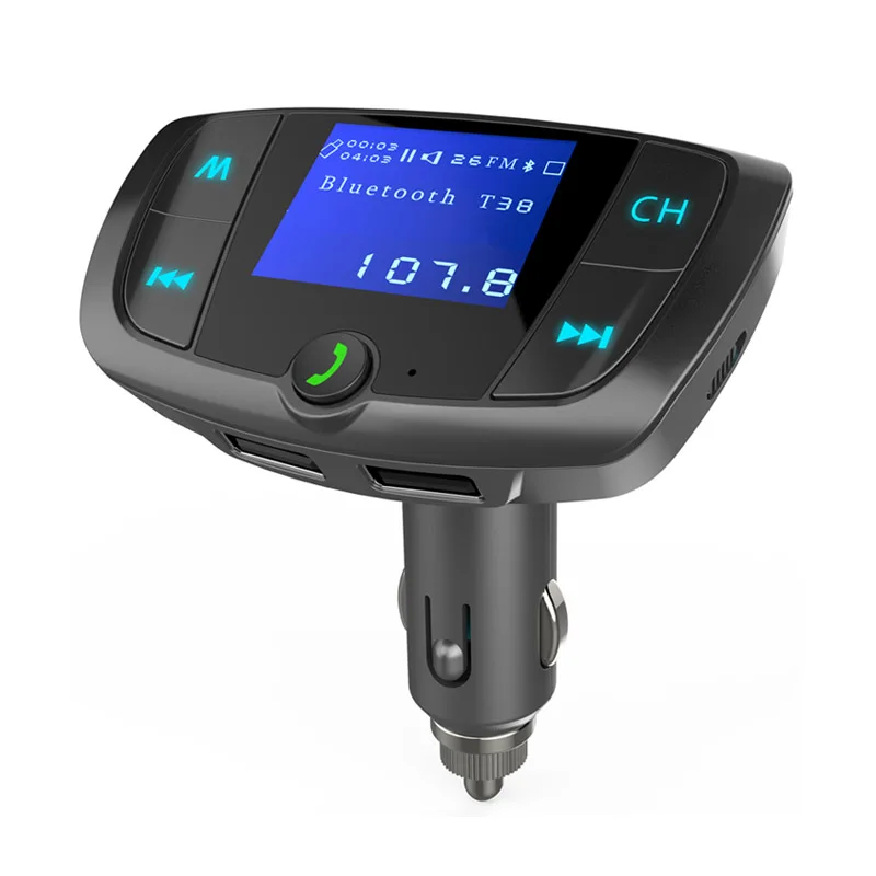 Jajabor Bluetooth автомобильный комплект громкой связи fm-передатчик модулятор Автомобильный MP3-плеер двойной USB Автомобильное зарядное устройство для телефона