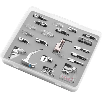 

62/52/42/30pcs Sewing Machine Presser Foot Kit Rolled Hem Foot Spare Accessories Presser Feet Set with Box for Brother Singer