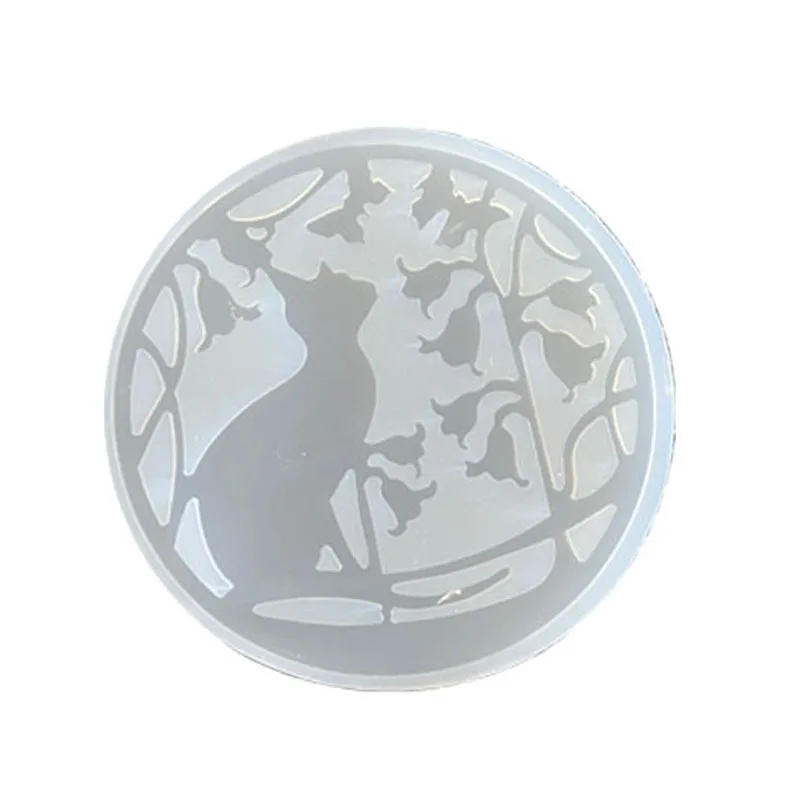 Valink Moule En Résine époxy De Noël En Forme De Renne 3D En Silicone Pour Bijoux DIY Coulée Outil Durable