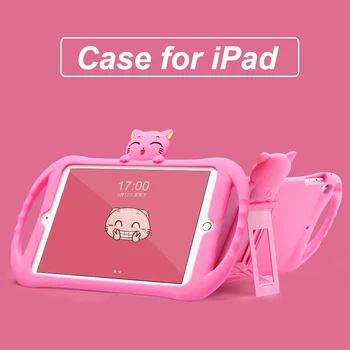 

Silicon Kid Case for iPad 9.7 Case 2017 2018 Air 2 Air 1 5th 6th Gen Soft Tablet Cover for iPad pro 11 2020 pro 9.7 10.5 Air 3
