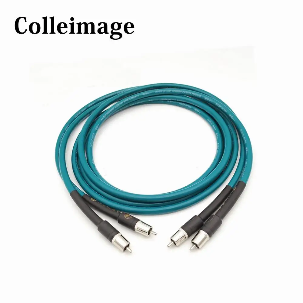 

Colleimage HiFi Cardas Cross Silver plated RCA Plug Conector CD DVD Player Speaker RCA interconnect Cable