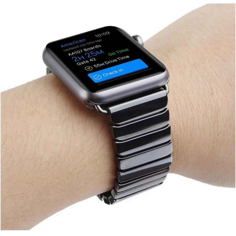 Керамика ремешок для наручных часов Apple Watch 4/3/2/1 пианино Краски роскошные часы-браслет для наручных часов iWatch 3 Топ Элитный бренд ремешок для наручных часов