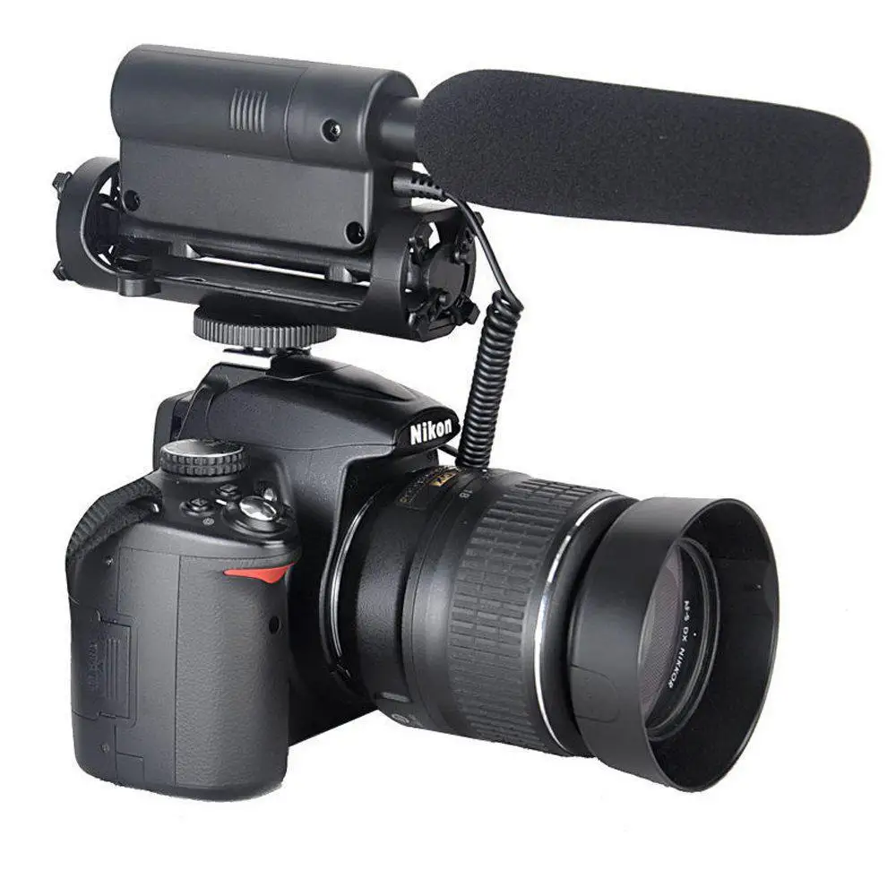 Интервью конденсаторный микрофон для Nikon/Canon камера/DV видеокамера Высокая чувствительность повышение универсальный разъем