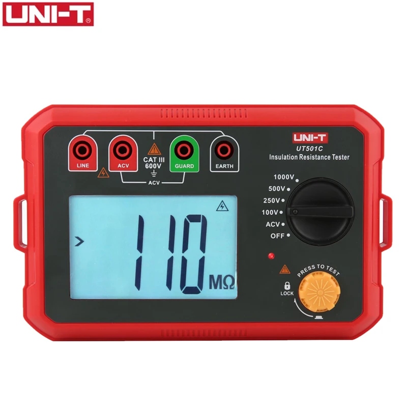 UNI-T UT501C UT502C Resistance Tester AC Voltage Measurement Ohm Insulation Measurement of Electronic Equipment