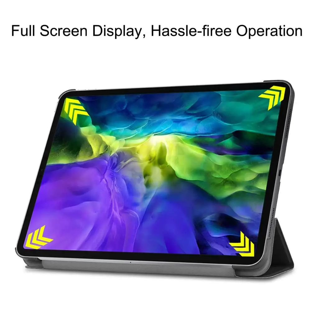 

Cover For iPad 2020 iPad Pro 11'' 2020 Touch Auto Wake Sleep Smart Case 3 Fold Cover Case For Ipad Por 11 2018