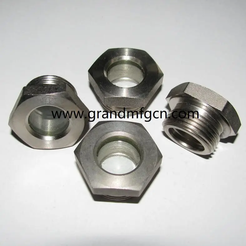 NPT 1" Steel nicke plated fused sight glass oil level sight window for refrigeration equipments nickel plated