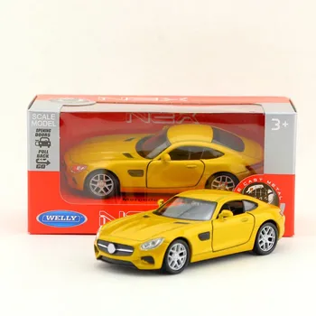 

Welly 1:36 Diecast GT R Sport Car Yellow High Simulation Vehicle Alloy Metal Model Car Pull Back