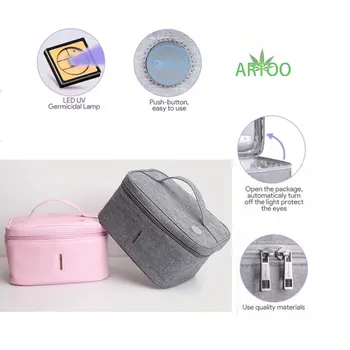 

ARTOO Portable LED UV Cleaner And Sanitizer Bag luminum foil liner Disinfector Respira Disinfection Effective Sterilization