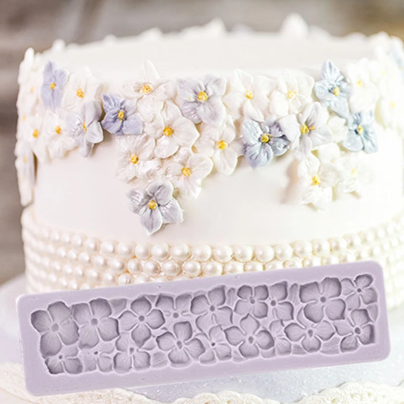 

Hydrangea Border Molds Fondant Cake Decorating Tools Silicone Molds Sugarcrafts Chocolate Baking Tools for Cakes Gumpaste Fimo