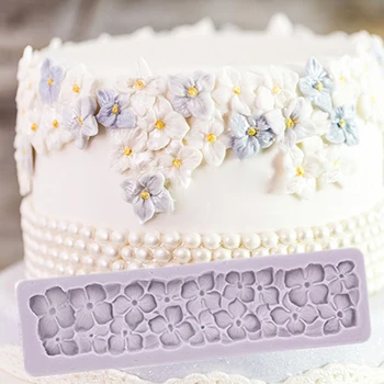 

Hydrangea Border Molds Fondant Cake Decorating Tools Silicone Molds Sugarcrafts Chocolate Baking Tools for Cakes Gumpaste Form