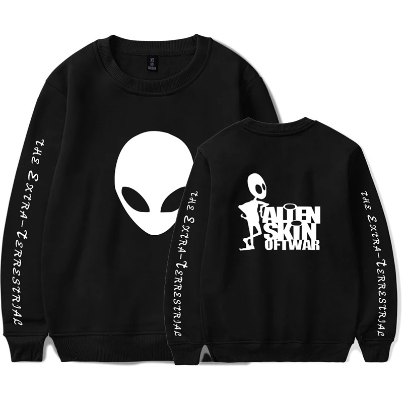 ET Alien Забавный пуловер с капюшоном Модный стильный хип хоп мужские и женские толстовки без шапочки повседневные толстовки с длинным рукавом Harajuku Homme Топы
