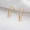 20PCS 20MM 24K Gold Color Plated Carved Earring Hook Jewerly Making Diy Jewelry Findings Accessories ► Photo 3/5