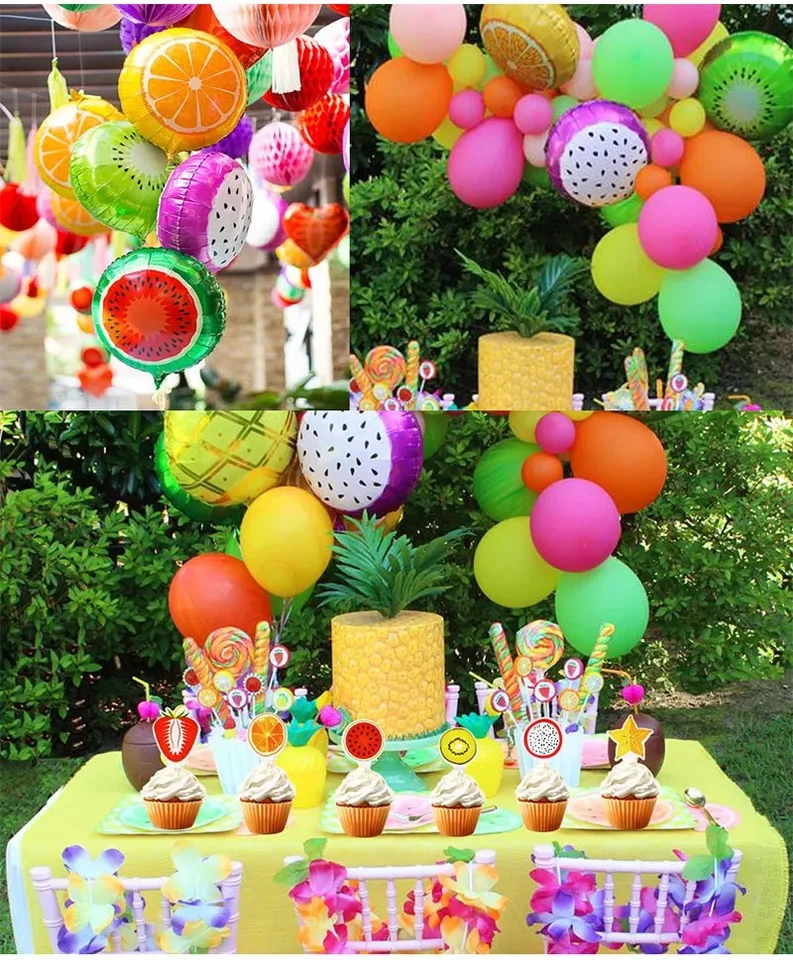 Ghirlanda di palloncini mediterranei / Decorazione per feste a tema limone della Costiera Amalfitana - Italia
