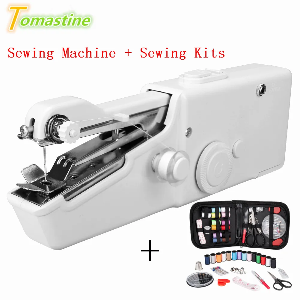 Household Sewing Machine Handheld Sew Needlework Cordless Clothes DIY