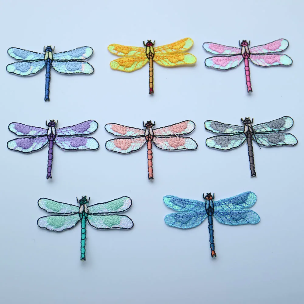 Description Picture 4 of item8pc/lot dragonfly embroidered Patches for Clothing sew Embroidery backpack Applique ir parches Decorati Badge