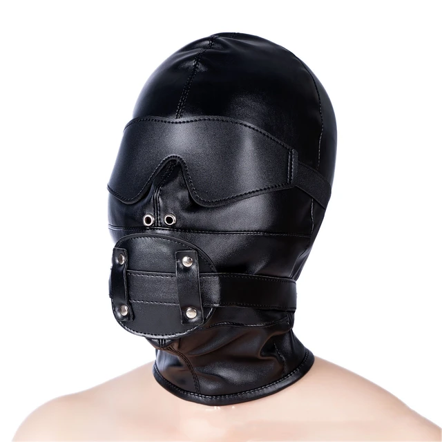 Masque de sexe, Latex, Cagoule SM, masque de sexe, Taille unique, Masque BDSM