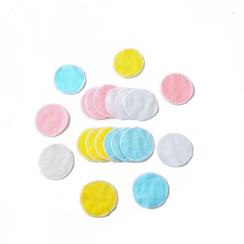 

Professional 8/12/20pcs Double layer Wipe Pads Reusable Cotton Pads Facial Remover Nail Art Cleaning Pads Washable with Bag