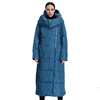 Las mujeres chaqueta Parka larga extraíble acolchado con capucha capa Collar globo de gran tamaño de algodón acolchado ropa de 18-956 ► Foto 3/6