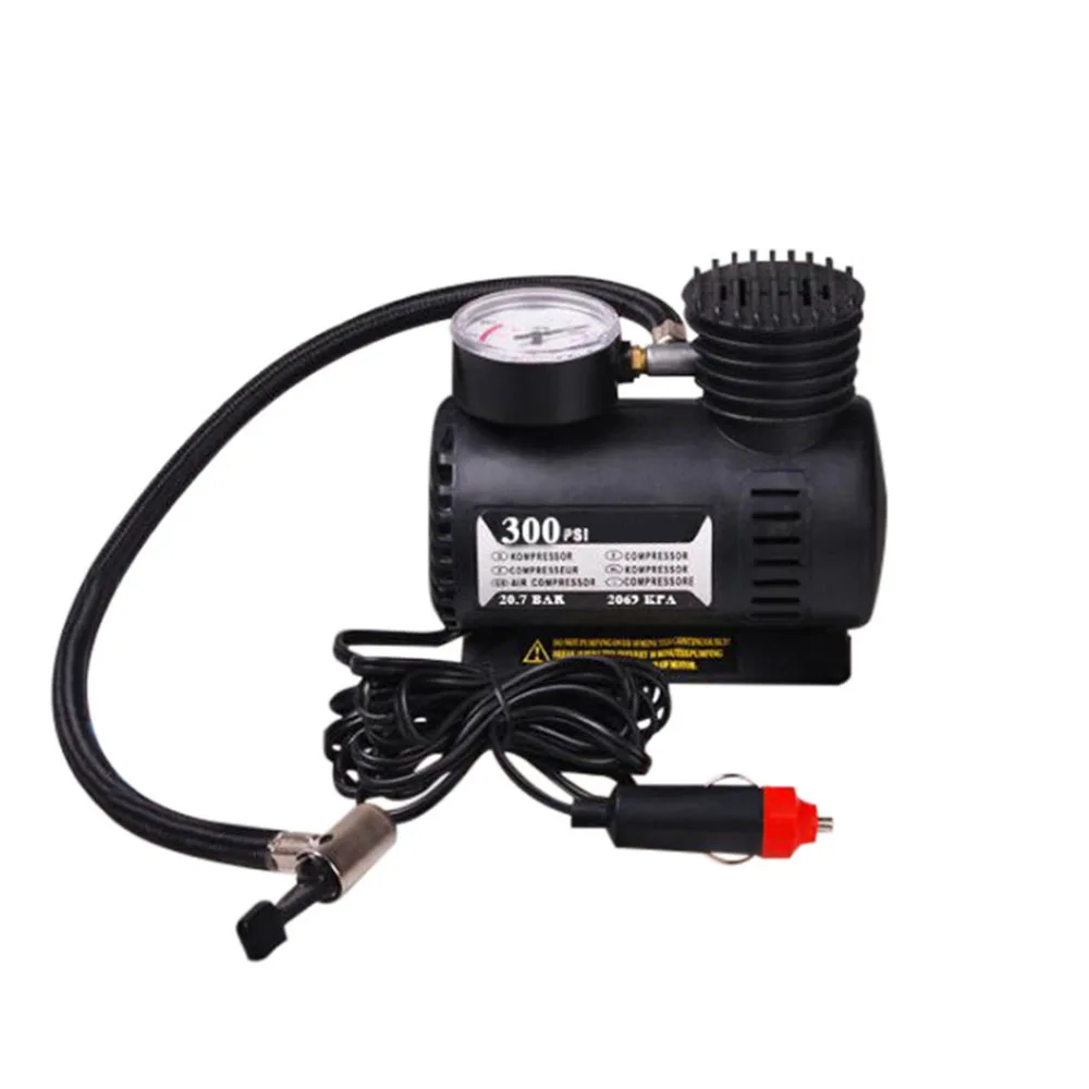 300PSI12V автомобильный портативный мини электрический набор воздушных компрессоров для шариковых велосипедов миникар насос для шин автомобильные аксессуары