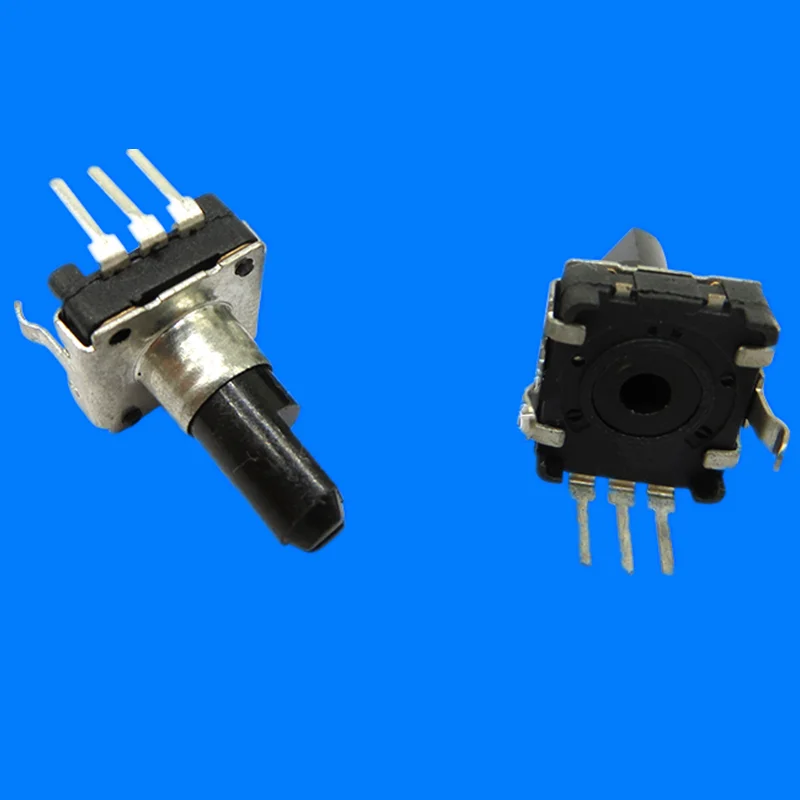 2 개 EC12 360 도 로터리 엔코더 E12 오디오 인코더, 코딩 3 핀 핸들 길이 15MM 스위치 없음|Switches ...