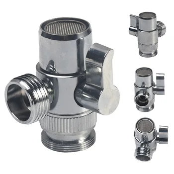 

Water Tap Diverter Adapter Sink Bathroom Copper Faucet Splitter Kitchen Home