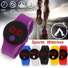 Большое значение 6 цветов Роскошные Мужские Женские Унисекс цифровой водонепроницаемый светодиодный спортивные часы силиконовый ремешок наручные часы детская мода