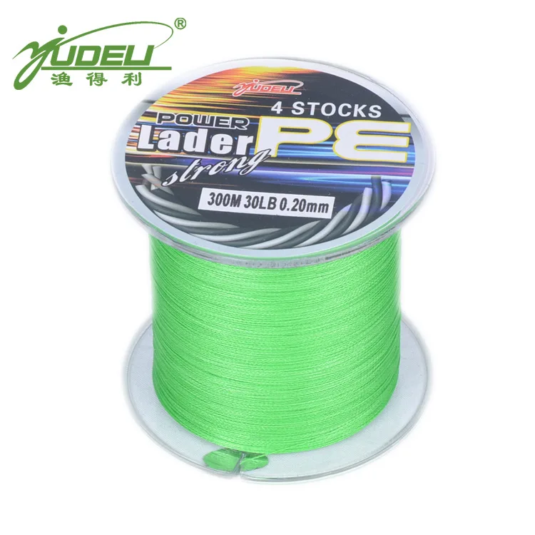 

Yu de li 300 M 4 Stocks PE Line Dyneema Braided Wire Green Color Multi-Choice Can Be Mixed Batch