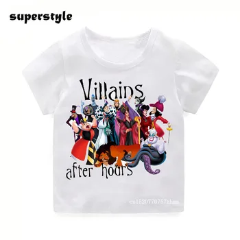 

You Can't Sit with Us Short Sleeve T-shirt Girl Villain Maleficent Evil Queen Kids Shirts Halloween Tee Shirt Girls Tops dHKP381