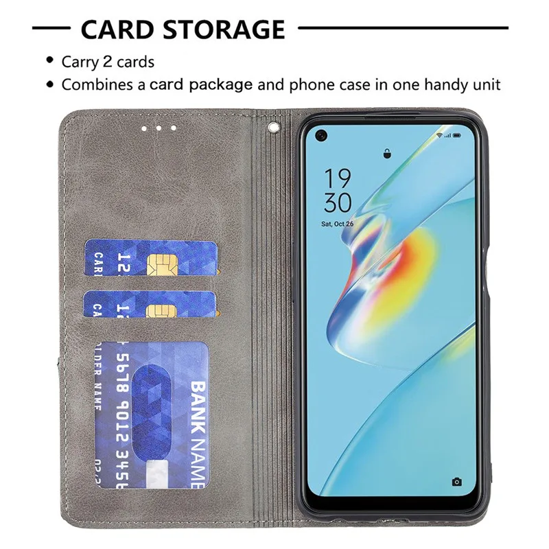 VQWQ Cover per Oppo A54 5G, Custodia a Portafoglio in Pelle PU Stampa Animale Slot per Schede Libro Cavalletto Supporto Flip Case Wallet Cordino Chiusura Magnetica per Maschio Donna -[DY]-Camo