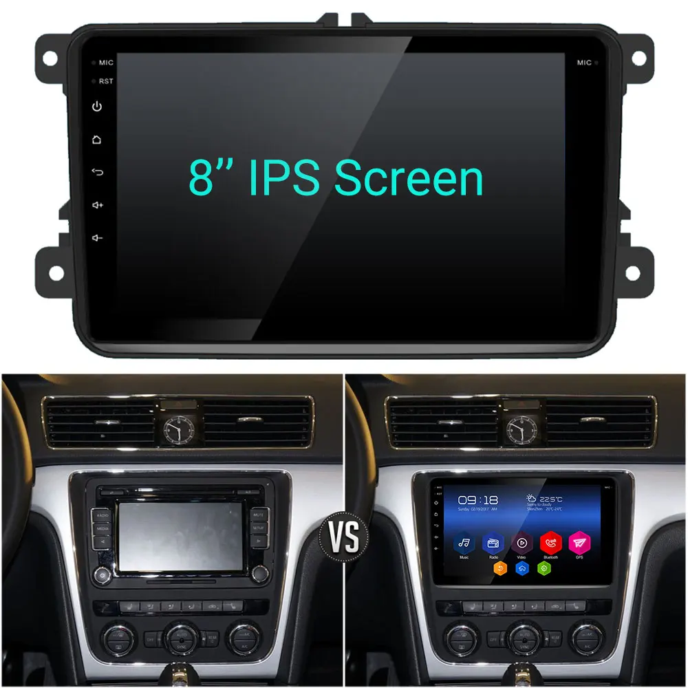 4G DSP Carplay Android 8 Восьмиядерный 4 Гб ОЗУ 64 Гб ПЗУ автомобильный DVD мультимедийный плеер для Volkswagen T5 CC Eos Golf Jet ta Polo Beetle