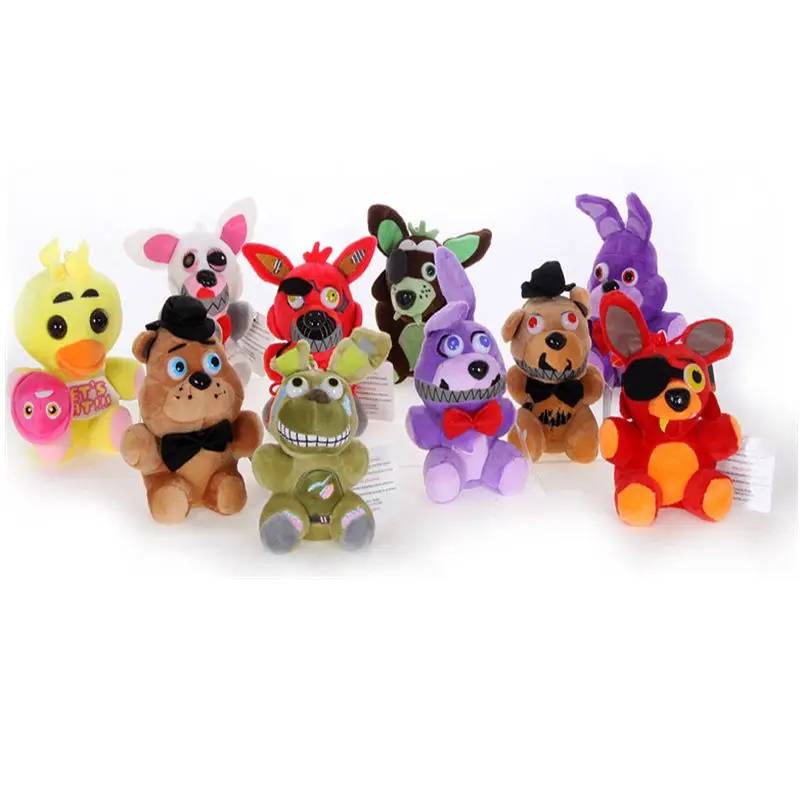 Fnaf Five Nights at Freddy's медведь Фредди Фокси Бонни и Чика плюшевая игрушка с брелком 15 18