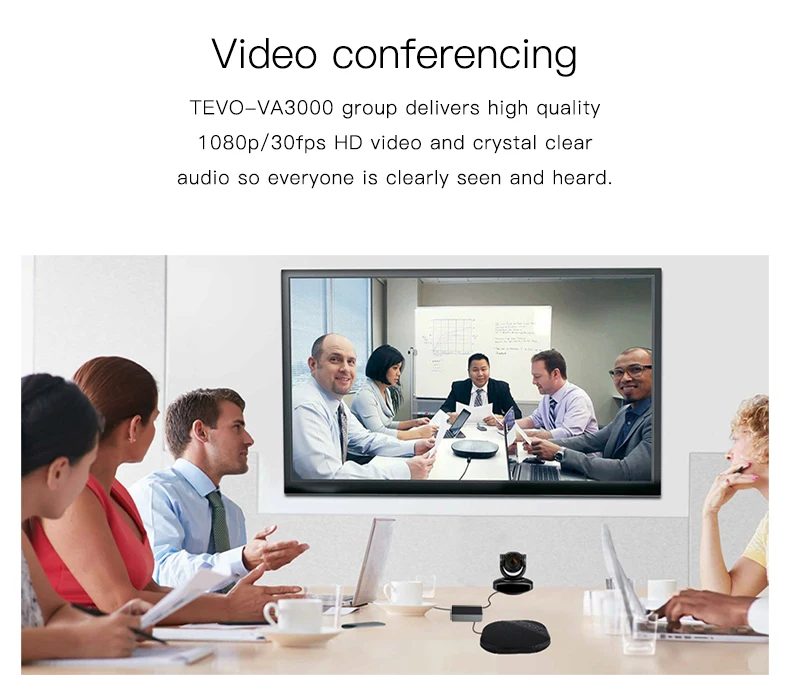 VA3000E Tenveo большой видеоконференции решение группа видеоконференции камера Громкая связь с 2 микрофонами расширения