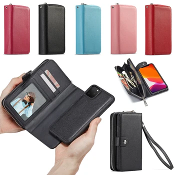 

Wallet Case For iPhone 11 Pro Max PU Leather Hand Bag Flip Case For iPhone 11 6.1'' Pro 11 5.8'' 11 Pro Max 6.5'' Phone Cover