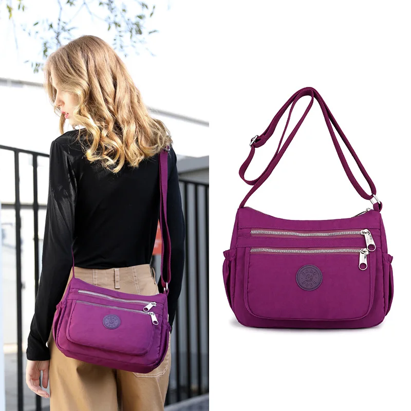 

New Style Light Nylon Bag Casual Versatile chu xing bao Trend of Fashion Shoulder Bag Multi-functional Large Capacity Bucket Bag