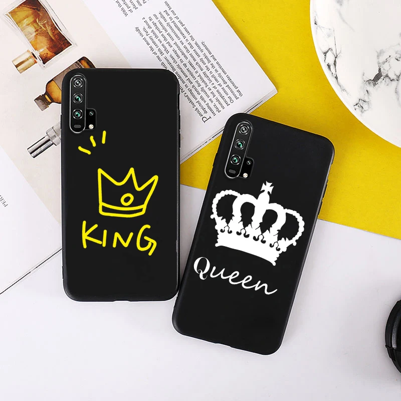 Силиконовый чехол для huawei Honor 8A 8X8 S 7X 6A 9X Pro играть 8C V9 V10 V20 6X 9i Honor 10 Lite чехол матовый KING queen