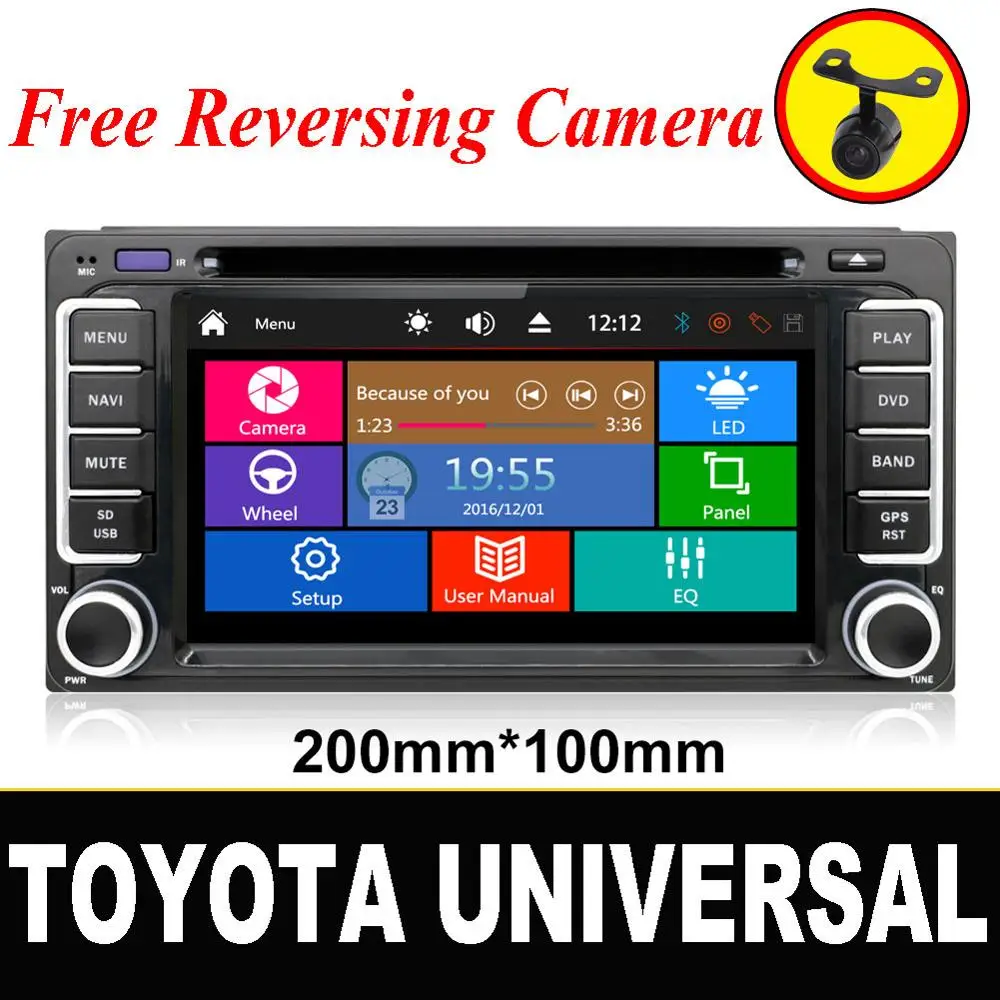 2 DIN автомобильный DVD GPS плеер для Toyota Hilux Camry Corolla Prado RAV4 Радио стерео в приборной