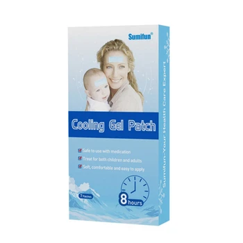 

7 Pcs Health Care Medical Cooling Gel Patch For Adult And Children Medical Baby Headache Fever Patch Unisex