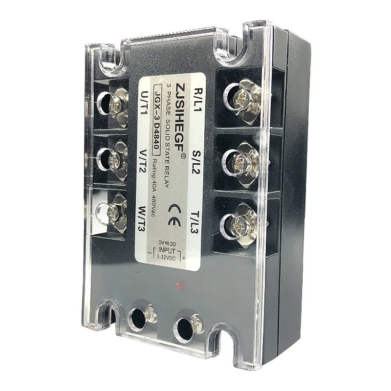 Трехфазный JGX 3 4840DA твердотельные реле SSR Для фазы 40A 32VDC 24 480AAC с регулятором