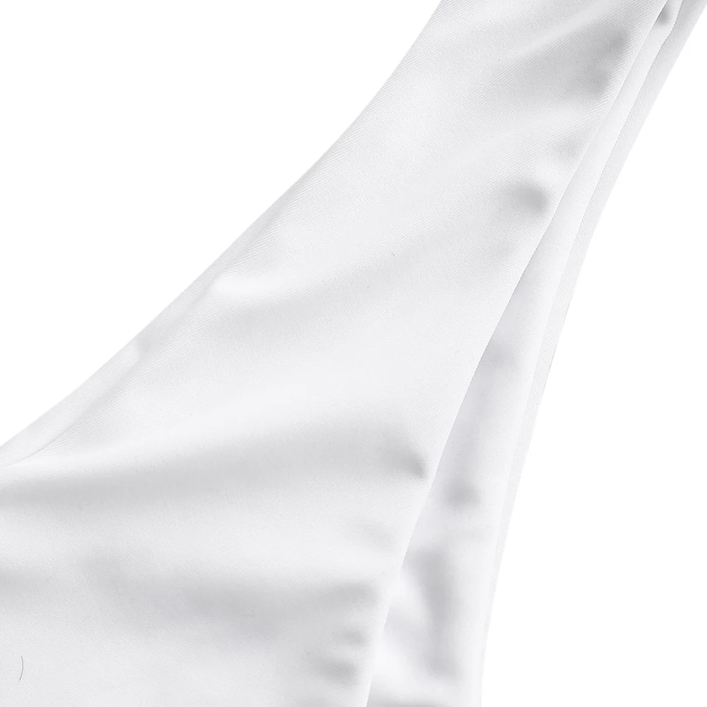 ZAFUL 2020 Newest Sexy White Women High Cut Solid Bikini Bottom Middle Waist Bikini Briefs Summer Beach High Leg Swimwear